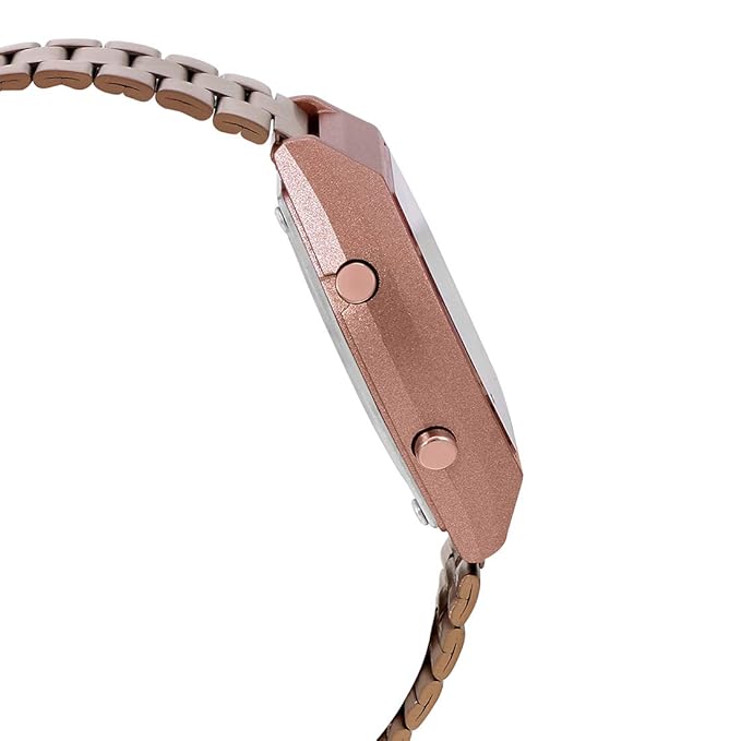 Vintage Dial Rose Gold Stainless Steel Band Digital Watch - For Men & Women D187 (B640WCG-5DF)