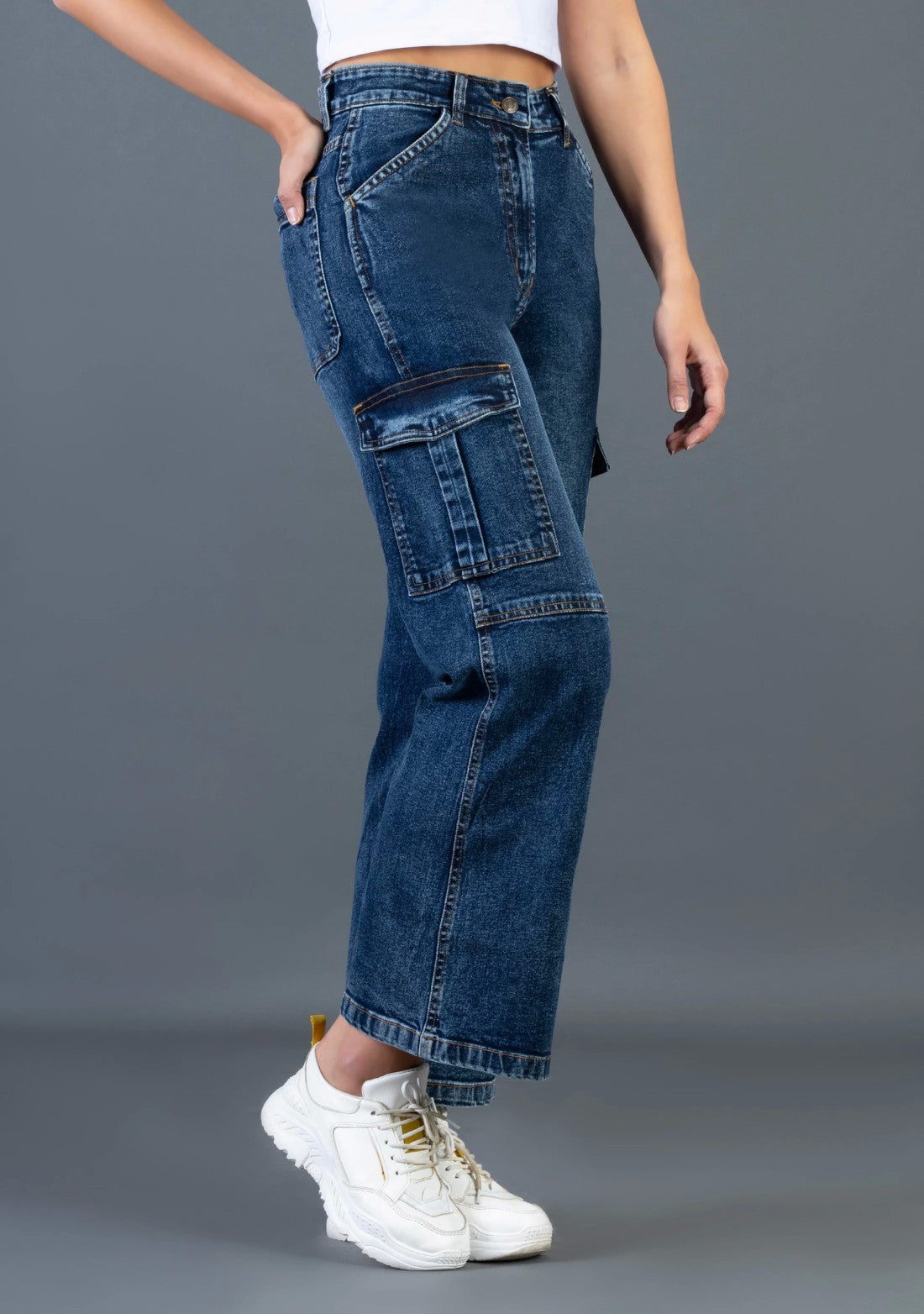 Blue Wide leg Rhysley Women's Jeans bottomwear