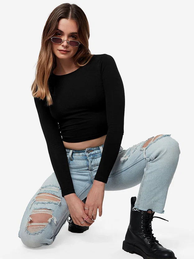 Solids: Black (Cropped Fit)