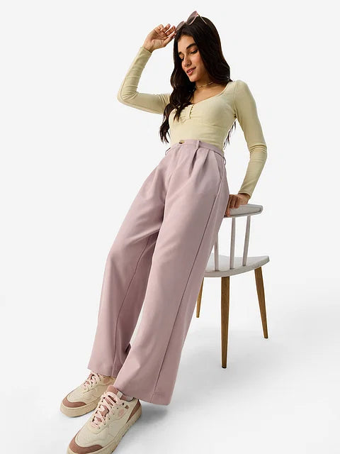 female Korean Pants: Camel bottomwear