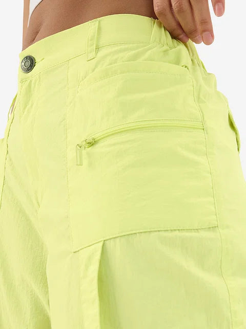 Parachute Pants: Lime bottomwear