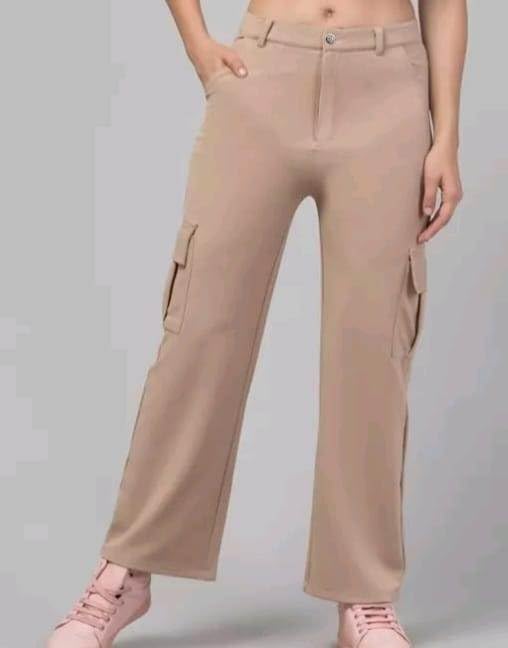 Symbol Women's High Rise Calf Length Culotte Office Pants (with Self Fabric Belt) bottomwear