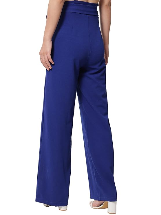 Women's High Rise Viscose Rayon Relaxed Fit Korean Trousers bottomwear