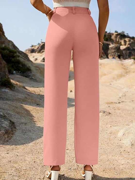 ROYALICA Women's High-Waisted Pant |Bell Bottom Trendy Retro-Chic Trousers - Perfect for Every Occasion bottomwear