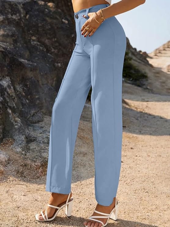 ROYALICA Women's High-Waisted Pant |Bell Bottom Trendy Retro-Chic Trousers - Perfect for Every Occasion bottomwear