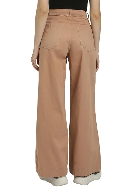 female Solid Regular Fit Pants bottomwear