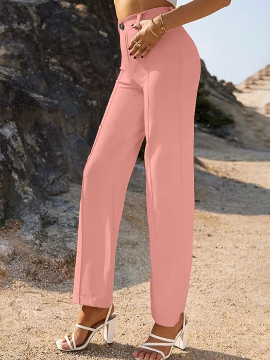 ROYALICA Women's High-Waisted Pant |Bell Bottom Trendy Retro-Chic Trousers - Perfect for Every Occasion bottomwear