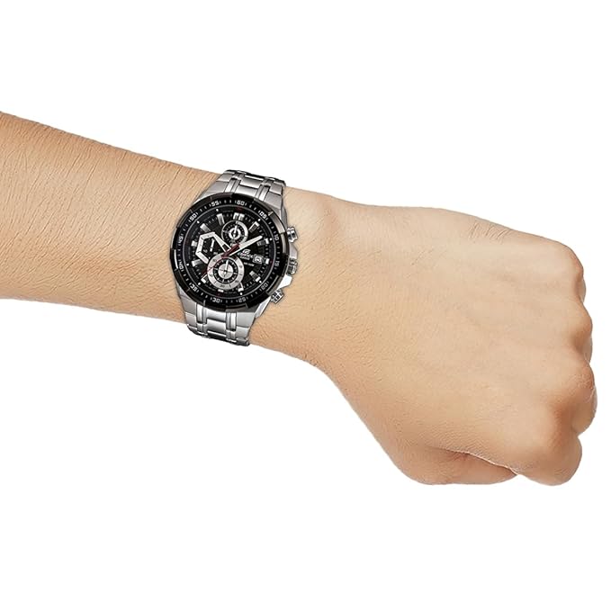 Edifice EFR-539D-1AVUDF Black Dial Silver Stainless Steel Band Analog Watch - For Men EX191