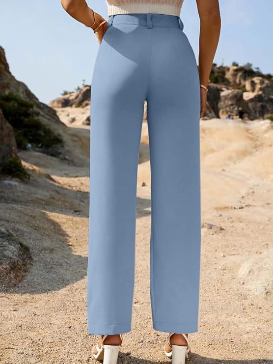 ROYALICA Women's High-Waisted Pant |Bell Bottom Trendy Retro-Chic Trousers - Perfect for Every Occasion bottomwear