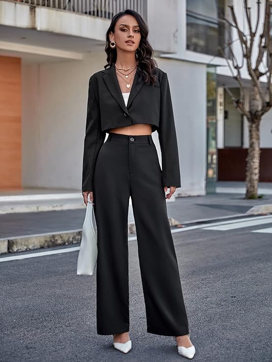 female High Waist Wide Leg Pants  bottomwear