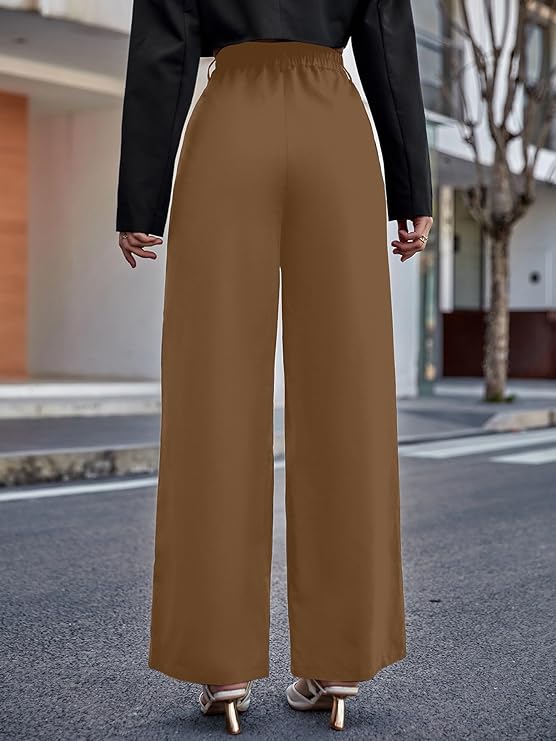 female High Waist Wide Leg Pants  bottomwear