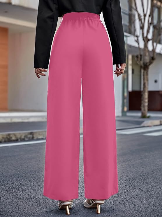 female High Waist Wide Leg Pants  bottomwear