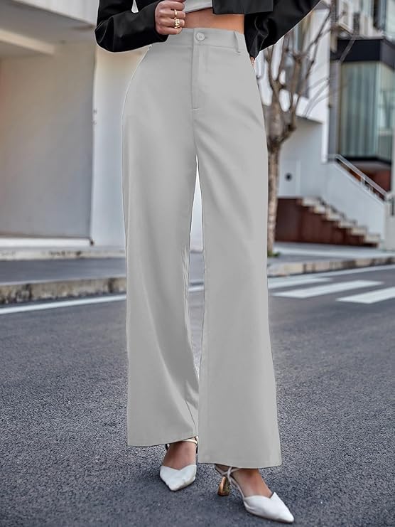 female High Waist Wide Leg Pants  bottomwear