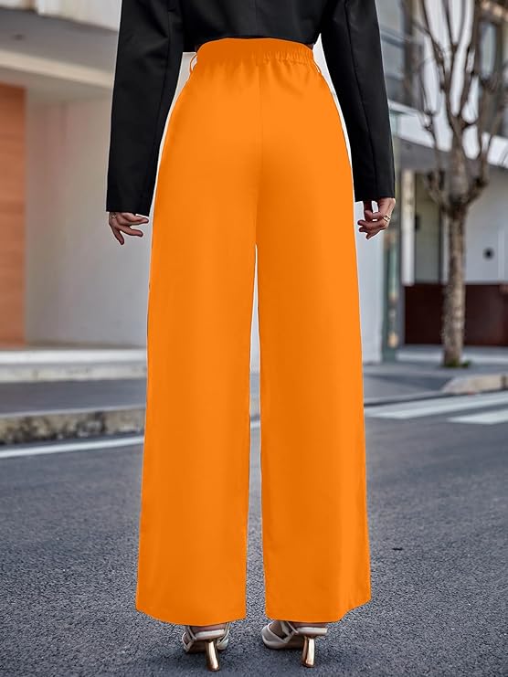 female High Waist Wide Leg Pants  bottomwear