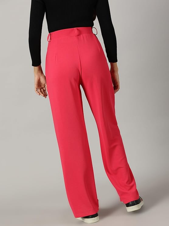 female Trouser with Button Closure || Regular fit Trousers for Womens bottomwear