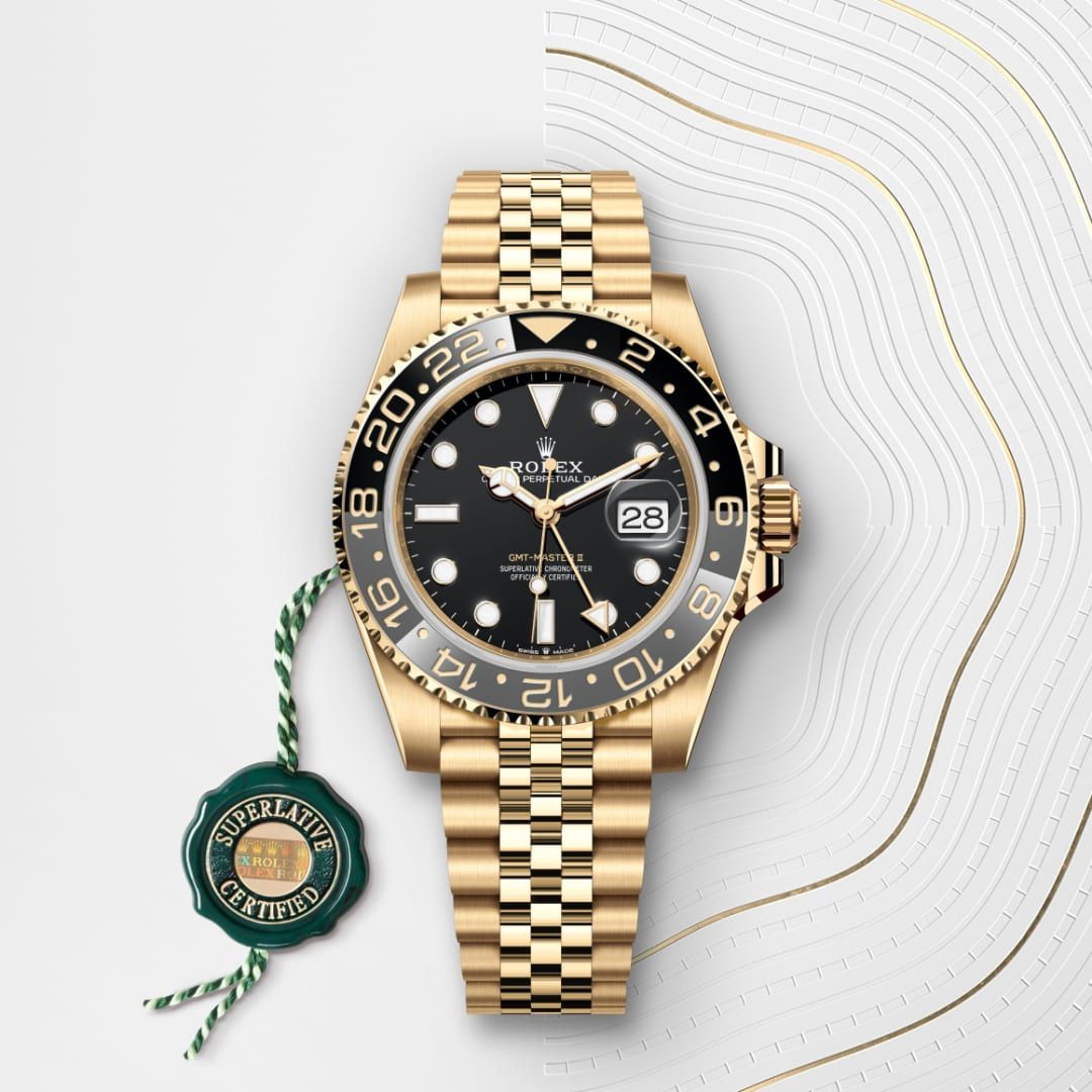 GMT-Master II Oyster, 40 mm, yellow gold M126718GRNR-0001 Price on request