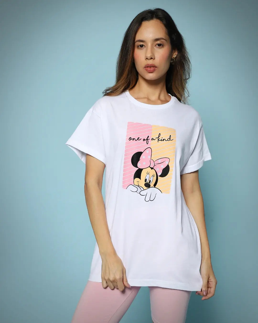 Women's White One Of A Kind Graphic Printed Boyfriend T-shirt