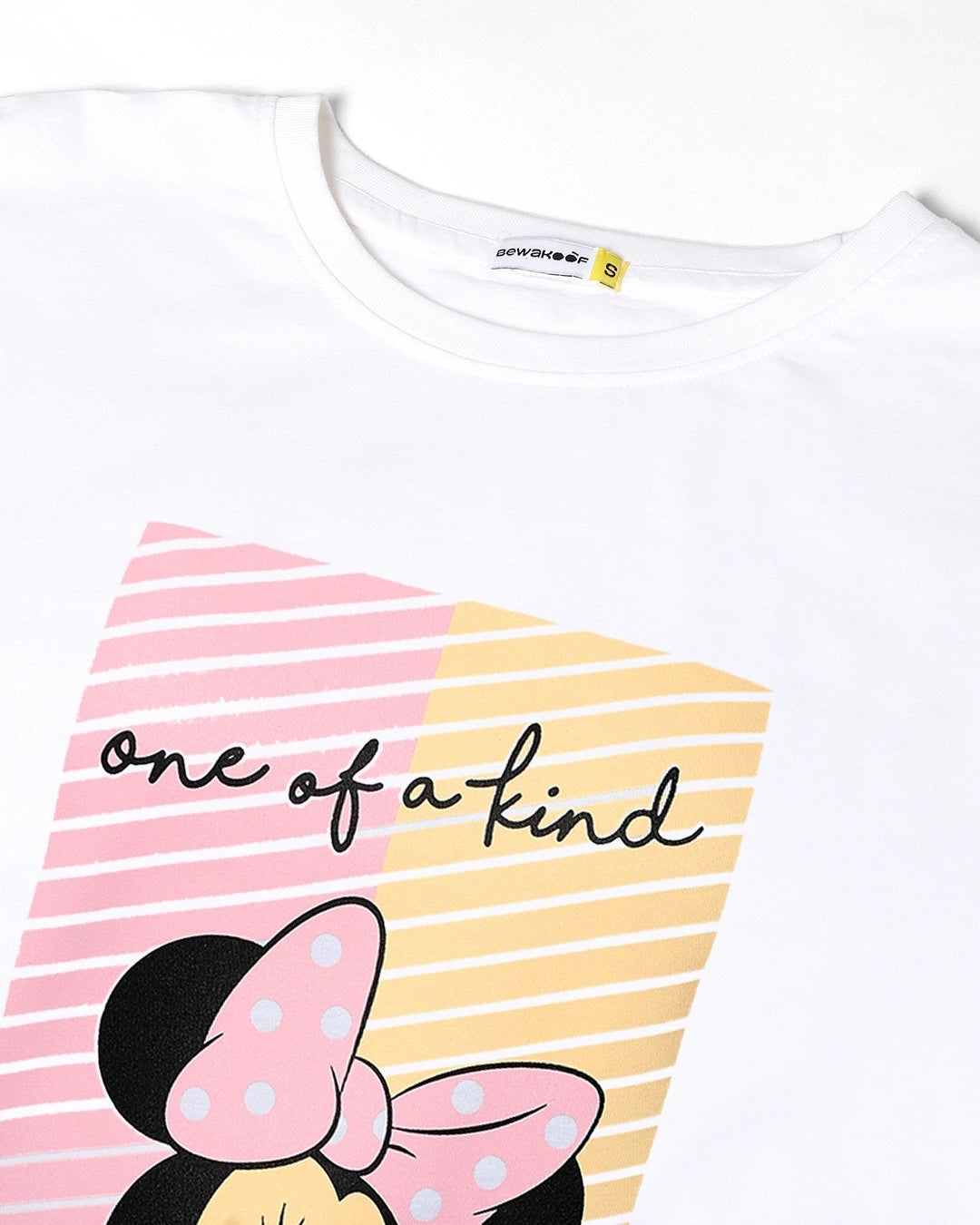 Women's White One Of A Kind Graphic Printed Boyfriend T-shirt